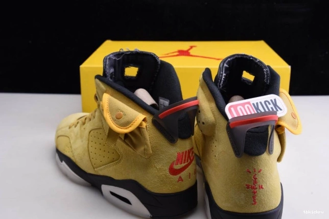 Rep TBkick YELLOW JORDAN 6 SCOTT AIR CN1084-300 X TRAVIS 0728